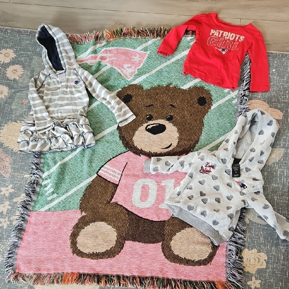 Patriots Bundle, BABY TODDLER GIRL SIZE 2-3T NFL TEAM APPAREL